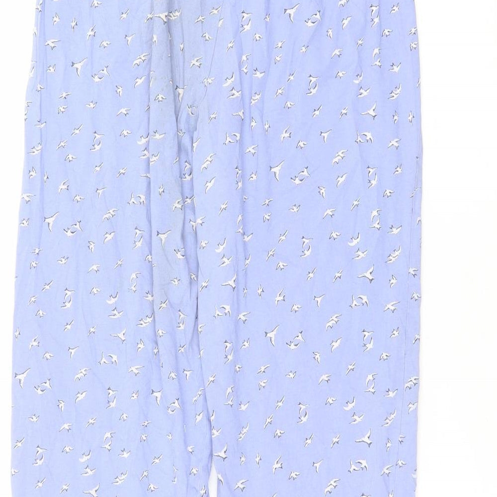 Womens UK Size 12 Marks and Spencer Regular Fit Blue Trousers