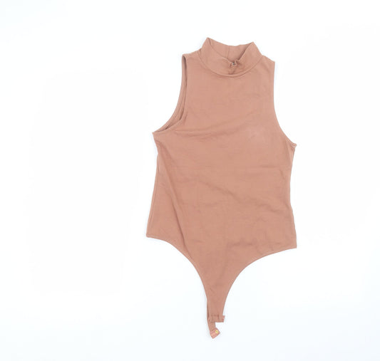 Additional front view of ASOS women’s brown bodysuit one-piece, size UK 10