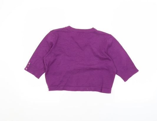 Womens UK Size S M&Co Purple Cardigan Jumper
