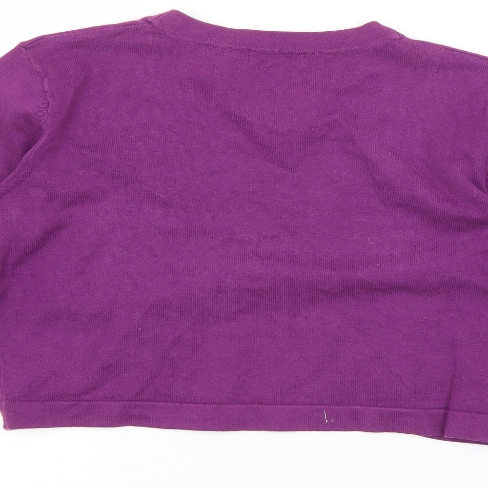 Womens UK Size S M&Co Purple Cardigan Jumper