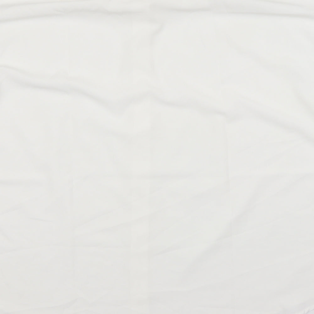 Womens UK Size 3XL SheIn White Basic Button-Up