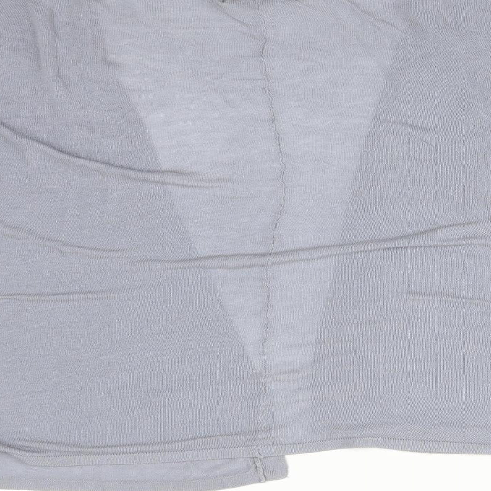 Womens UK Size L Papaya Grey Cardigan Jumper