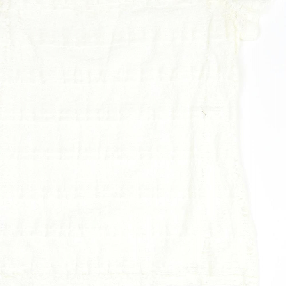 Womens UK Size 14 Preworn White Basic T-Shirt