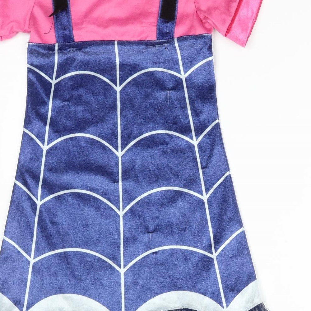 TONG Girls Multicoloured Striped A-Line Size 7 Years - FANCY DRESS