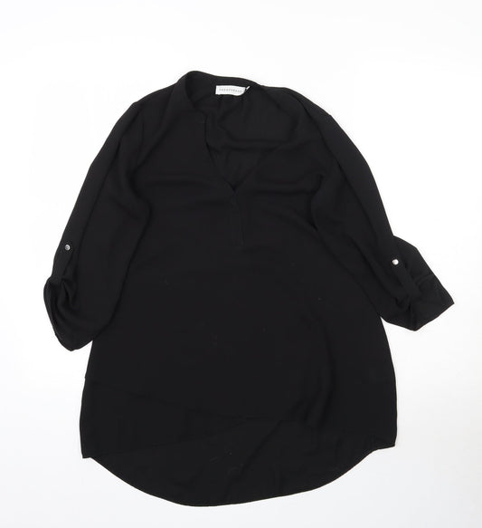 Womens UK Size S Paraphrase Black Basic Blouse