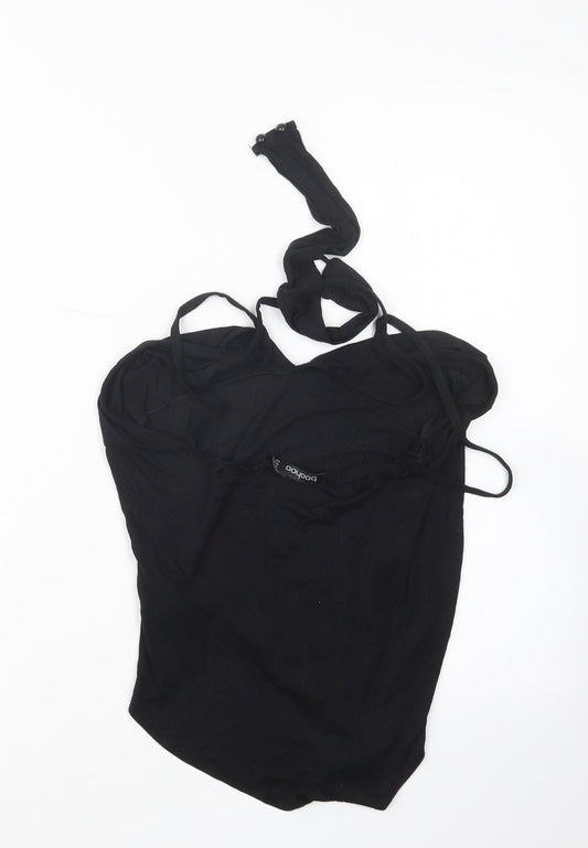 Boohoo Womens Black Bodysuit One-Piece Size 12
