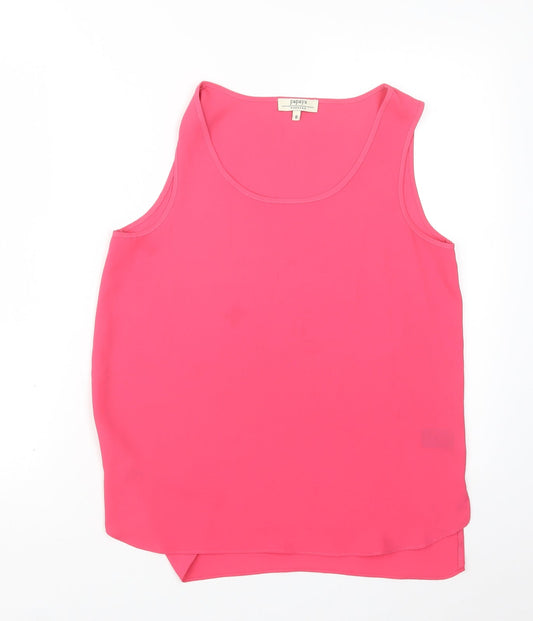 Womens UK Size 8 Papaya Pink Basic Blouse