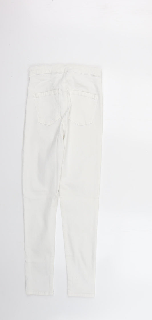 Topshop Womens White Skinny Jeans Size 30 L25 in