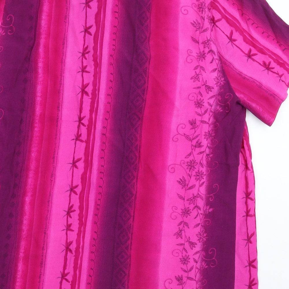 Womens UK Size 18 essence Pink Basic Blouse