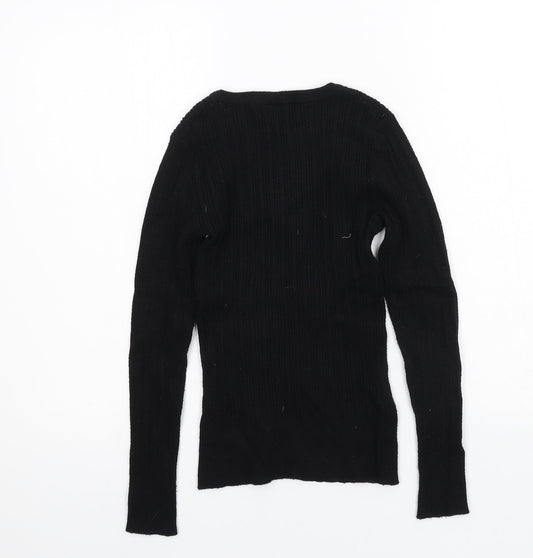 Primark Womens Black Knit Pullover Jumper Size 10