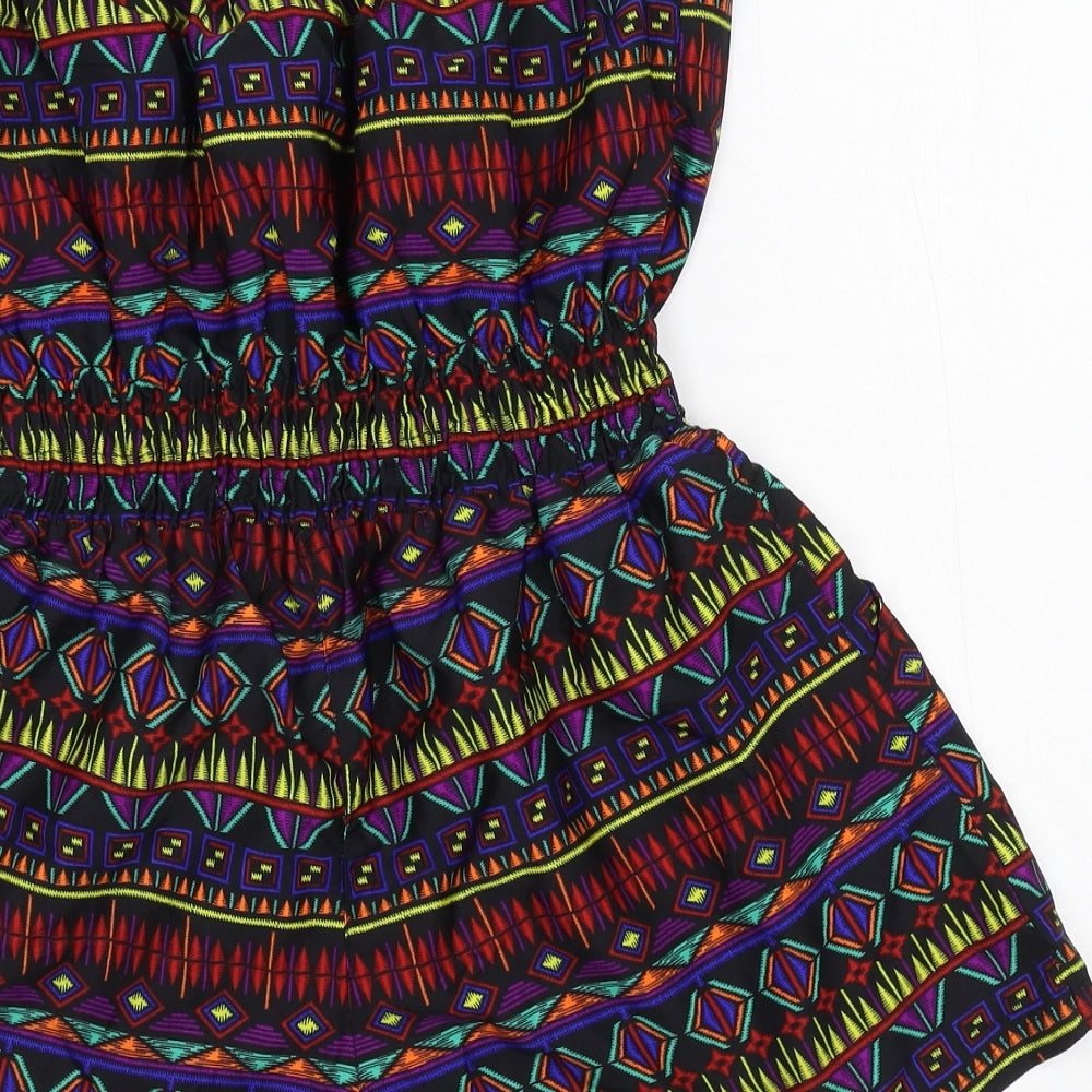 Ocean Club Womens Multicoloured Geometric  Playsuit One-Piece Size 10
