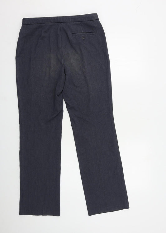 Womens UK Size 12 Marks and Spencer Regular Fit Blue Trousers