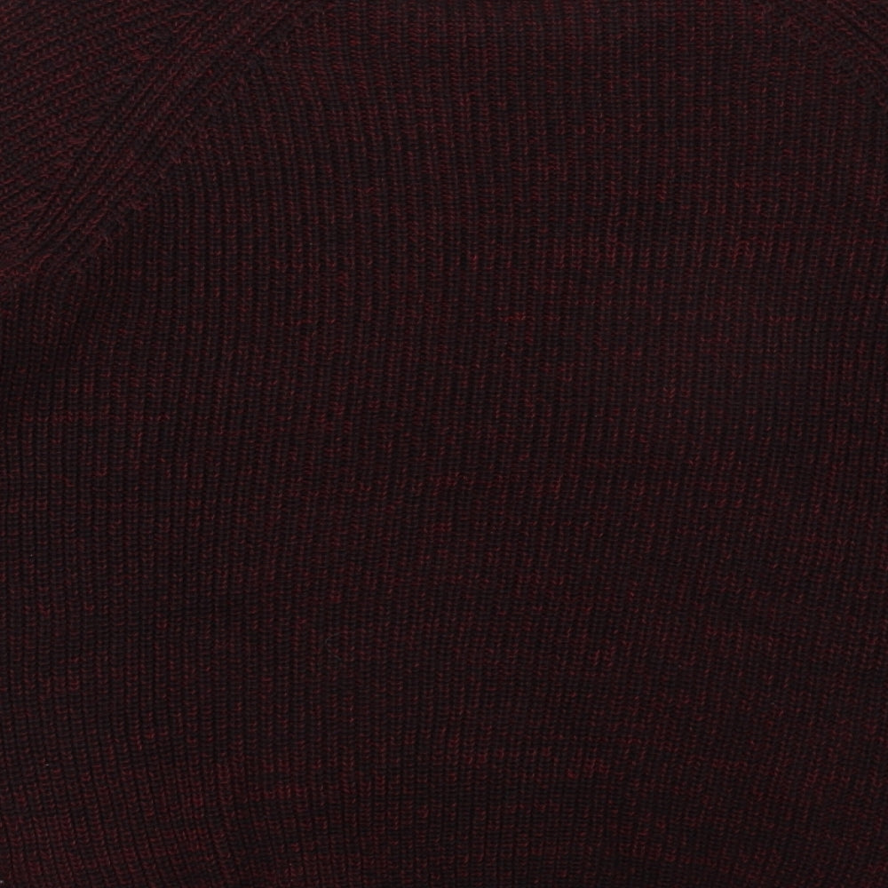 Primark Mens Red Knit Pullover Jumper Size S