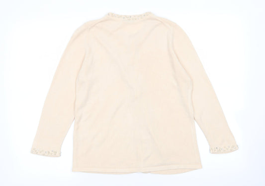 Womens UK Size 12 M&S Beige Cardigan Jumper