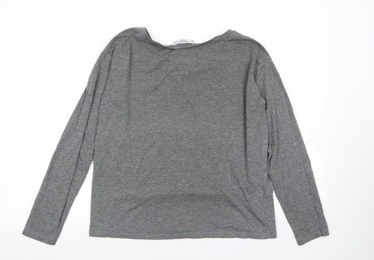 Womens UK Size 8 Mango Grey Basic T-Shirt