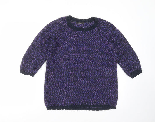 Womens UK Size S BM COLLECTION Purple Pullover Jumper