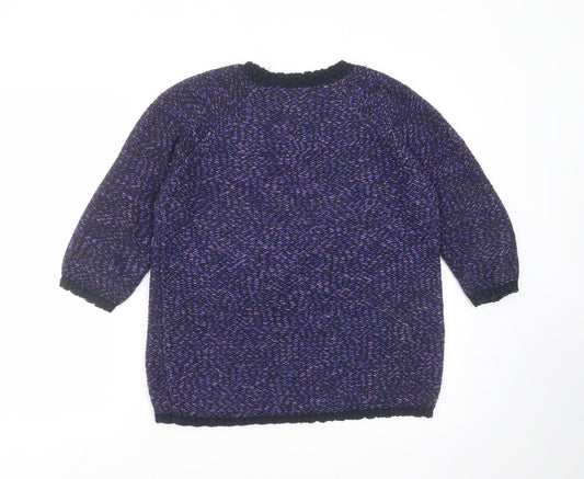 Womens UK Size S BM COLLECTION Purple Pullover Jumper