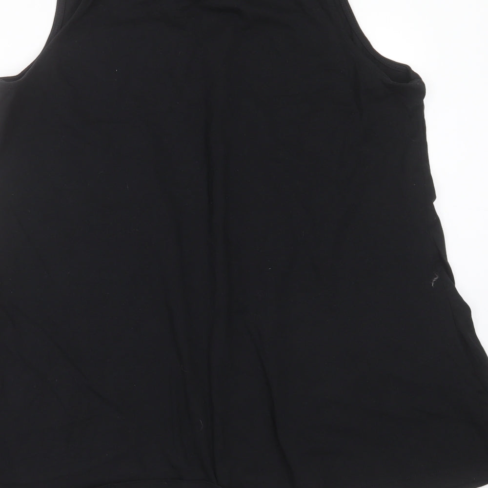 Womens UK Size 18 Label Be Black Basic Tank