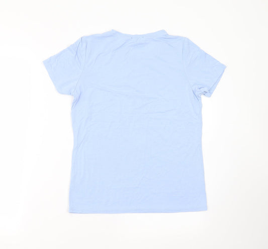 Womens UK Size S anna rose Blue Basic T-Shirt