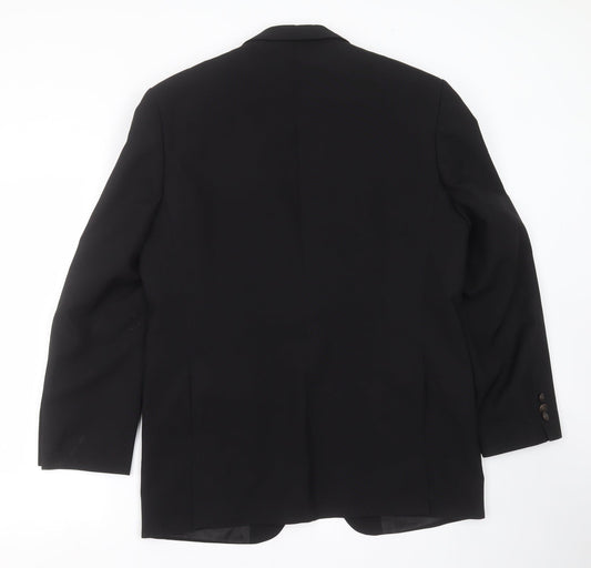 GREENWOODS Mens Black Jacket Suit Jacket Size 38