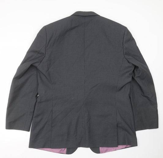 F&F Mens Grey Striped  Jacket Suit Jacket Size 44