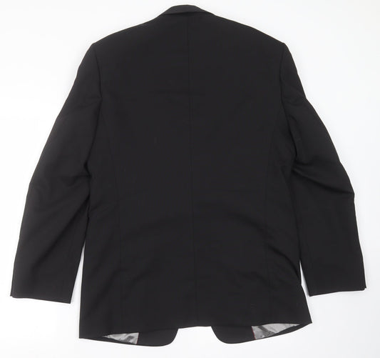 ARMANDO Mens Black Jacket Suit Jacket Size 38