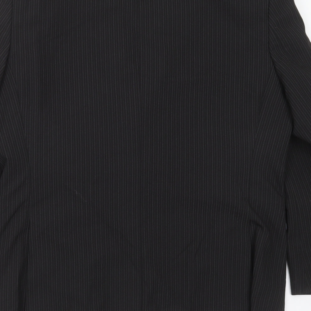 George Mens Black Striped Jacket Suit Jacket Size 40
