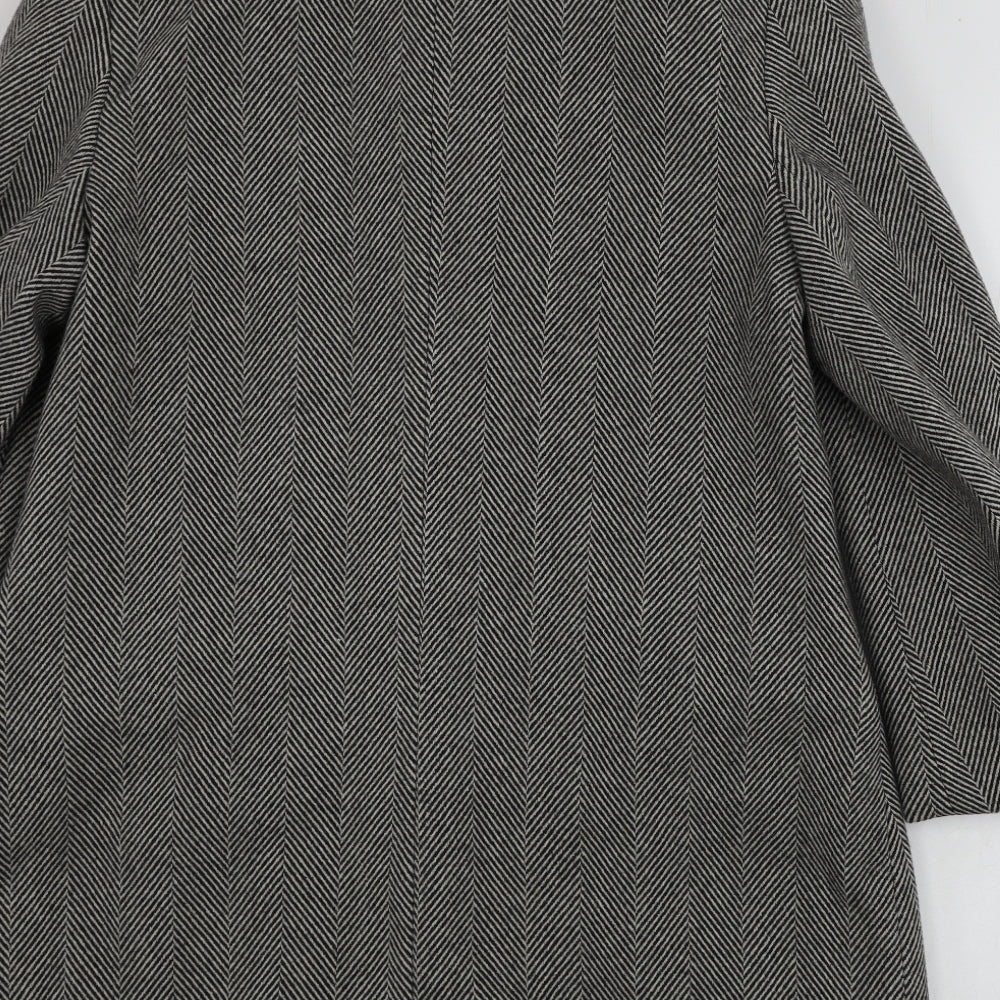 Brand and care label for Autonomy women’s grey jacket coat, size UK 12