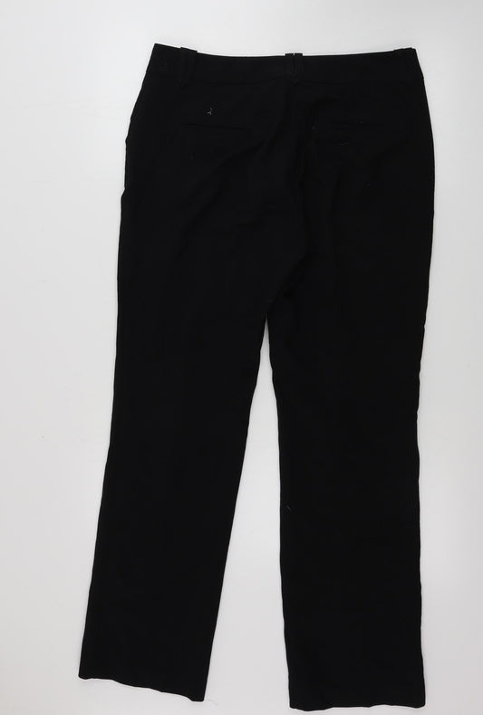 NEXT Womens Black Trousers Size 12 L28 in
