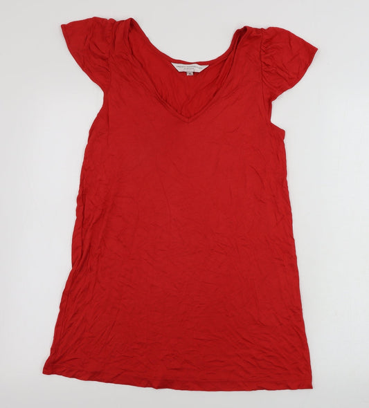 Womens UK Size M French Connection Red Basic Tank