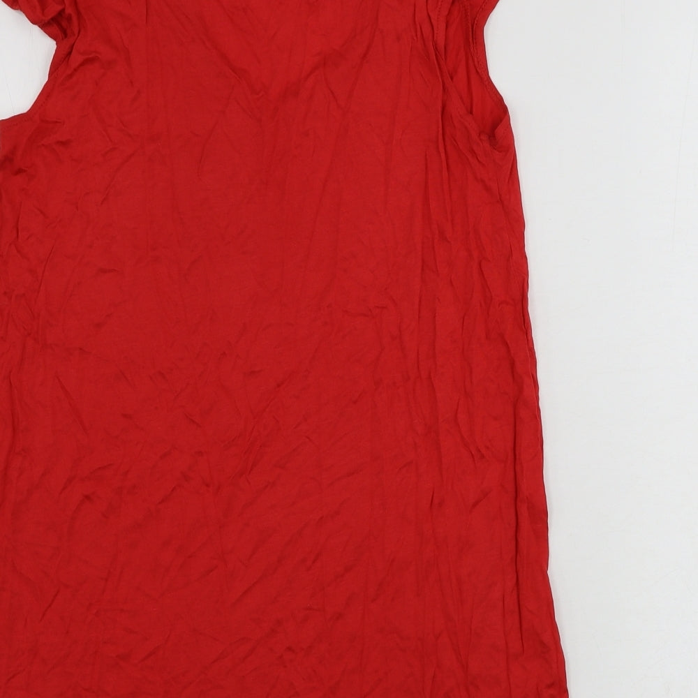 Womens UK Size M French Connection Red Basic Tank