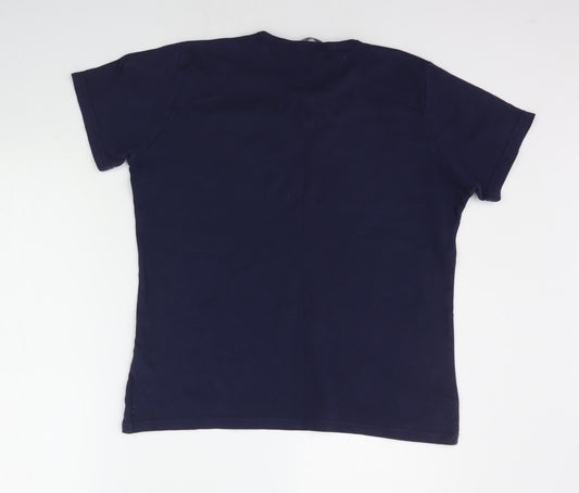 EWM Womens Blue Basic T-Shirt Size L