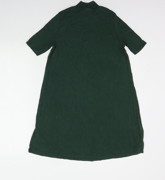 Womens UK Size 6 Topshop Green Basic T-Shirt