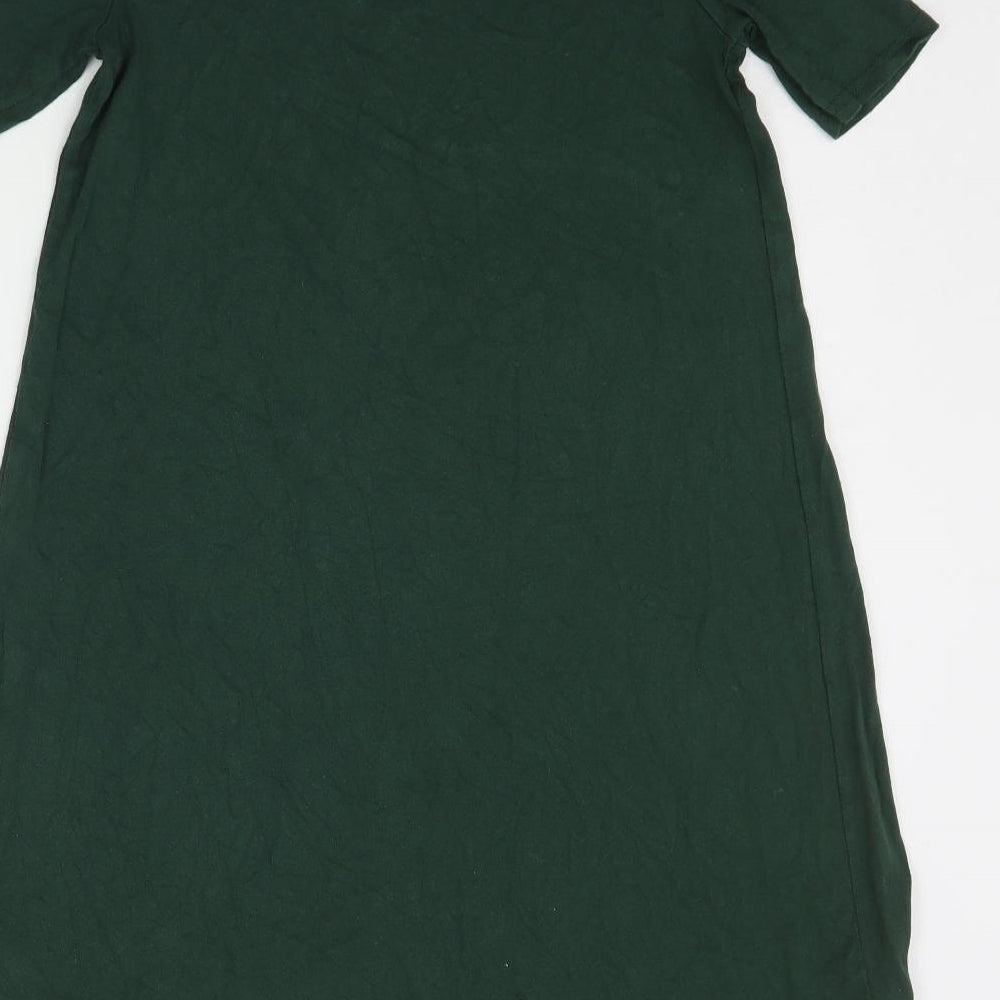 Womens UK Size 6 Topshop Green Basic T-Shirt