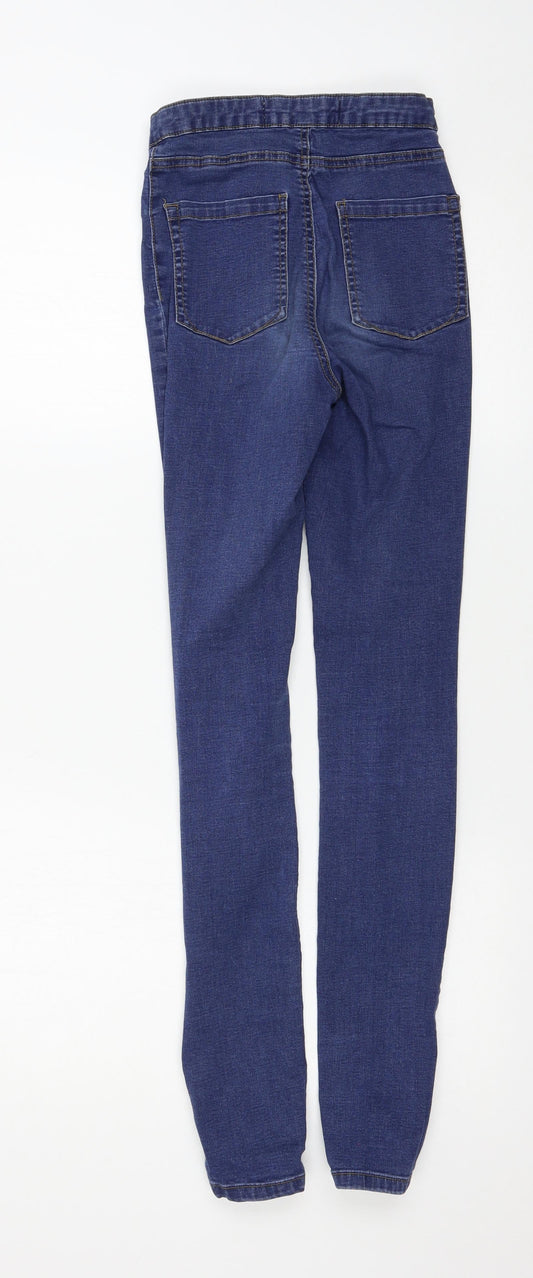 Denim & Co. Womens Blue Skinny Jeans Size 8 L28 in