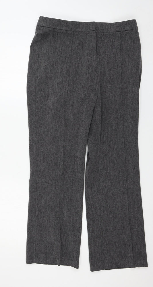 Marks and Spencer Womens Grey Trousers Size 16 L28 in