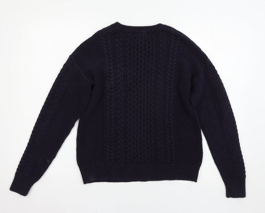 Womens UK Size S Mango Blue Pullover Jumper