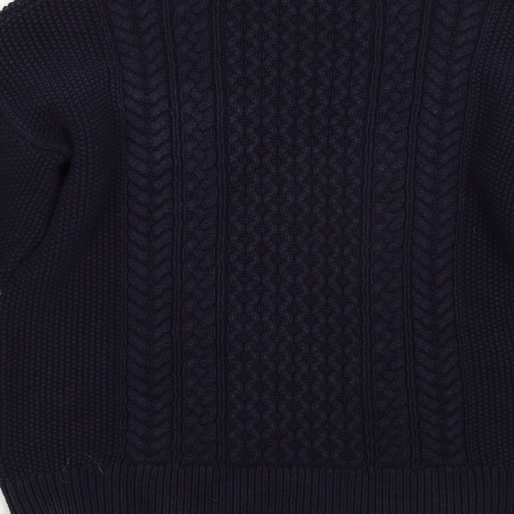 Womens UK Size S Mango Blue Pullover Jumper