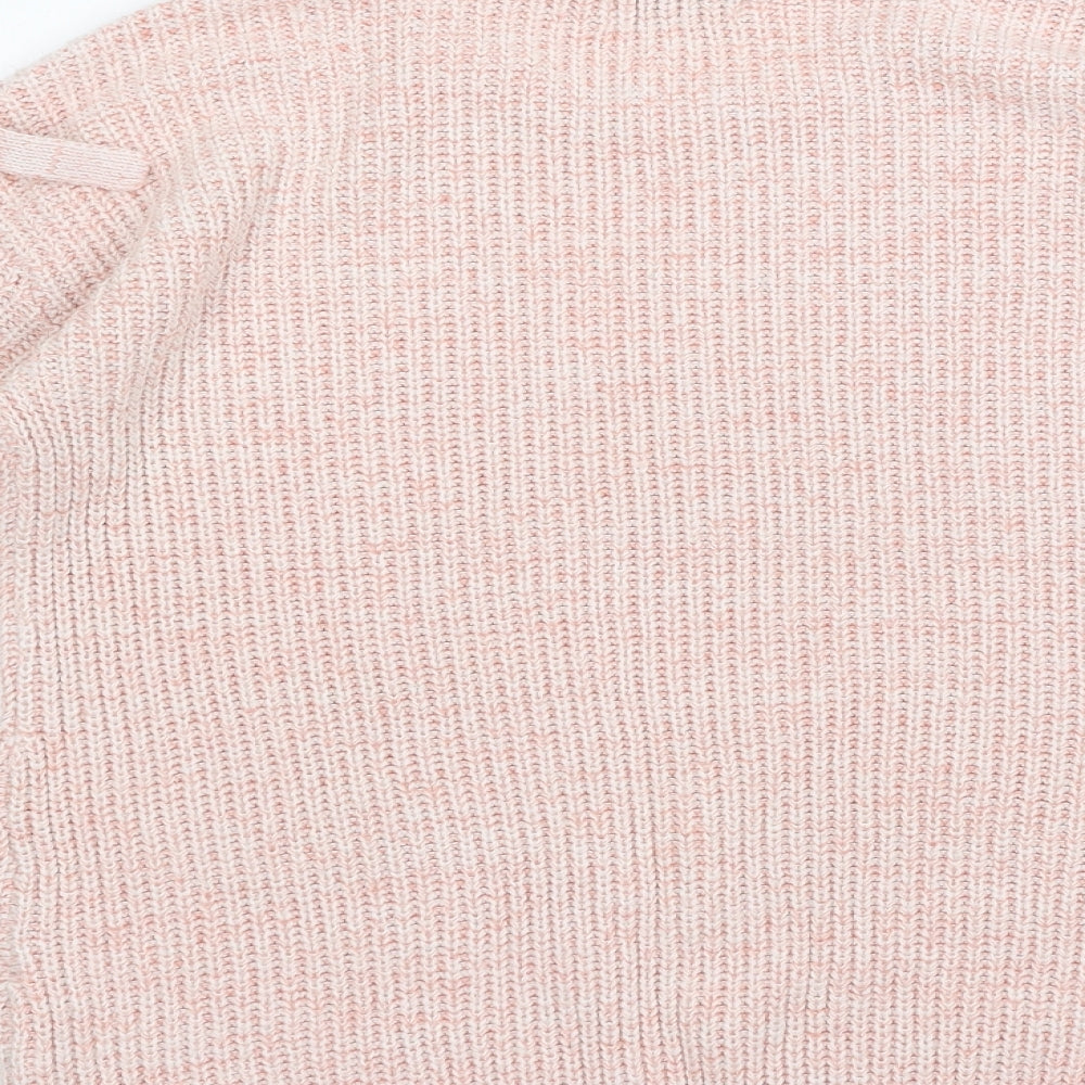Womens UK Size M Papaya Pink Pullover Jumper