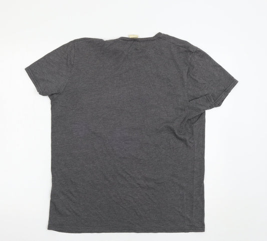 Womens UK Size L Hollister Grey Basic T-Shirt