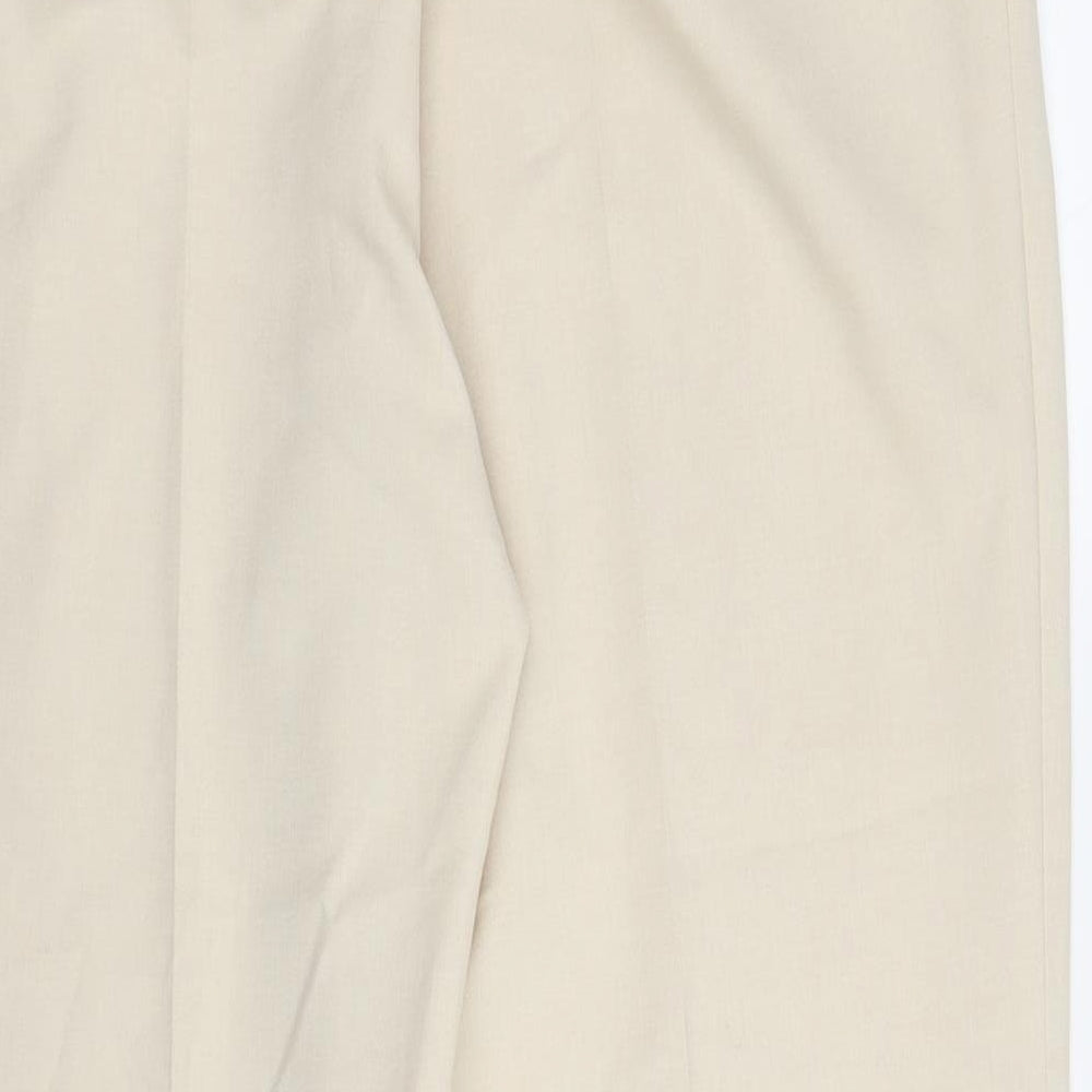 Womens UK Size 16 M&S Regular Fit Capri Beige Trousers