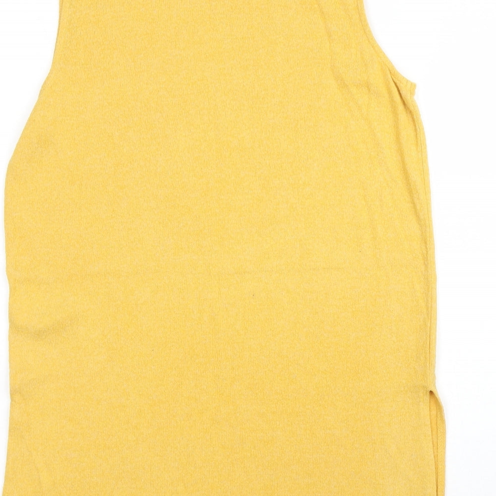 Womens UK Size 12 River Island Yellow Vest Jumper