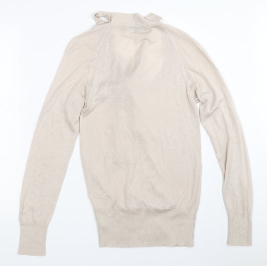 Womens UK Size S French Connection Beige Pullover Jumper