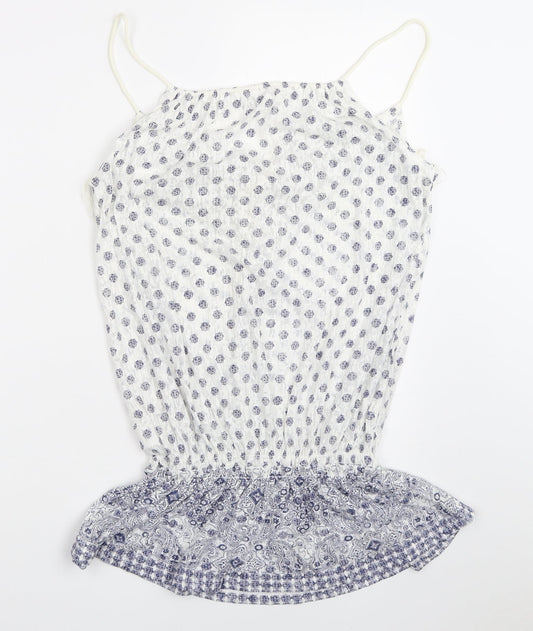 Womens UK Size 12 New Look White Basic Blouse