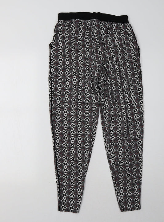 Womens UK Size 8 NEXT Regular Fit Black Trousers