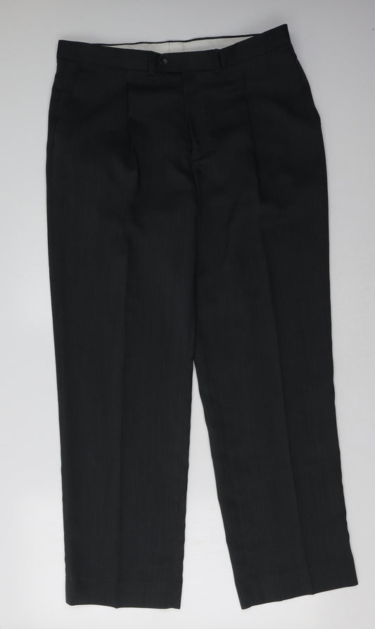 Mens UK Size 36 Armando Regular Fit Grey Trousers