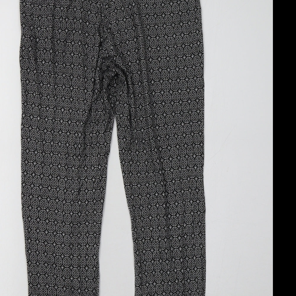 Womens UK Size XS H&M Regular Fit Black Trousers