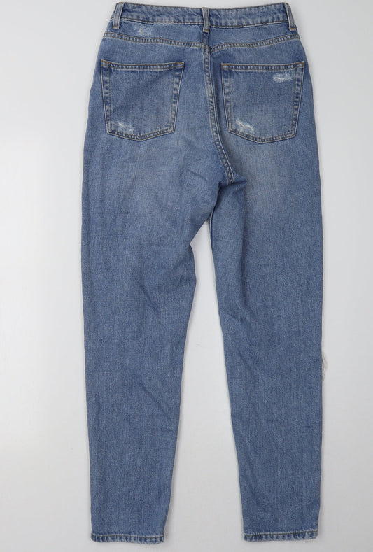 Topshop Womens Blue Denim Mom Jeans Size 28 L32 in