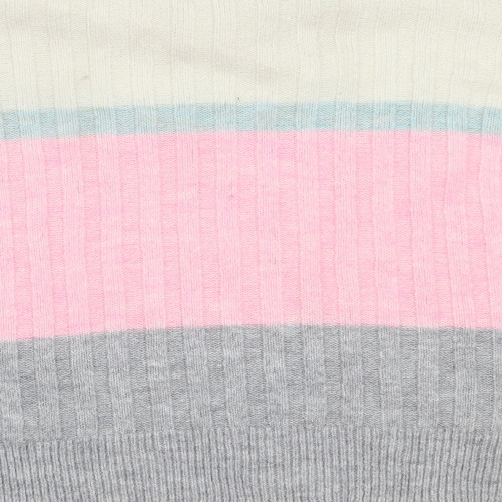 Womens UK Size S Papaya Multicoloured Pullover Jumper
