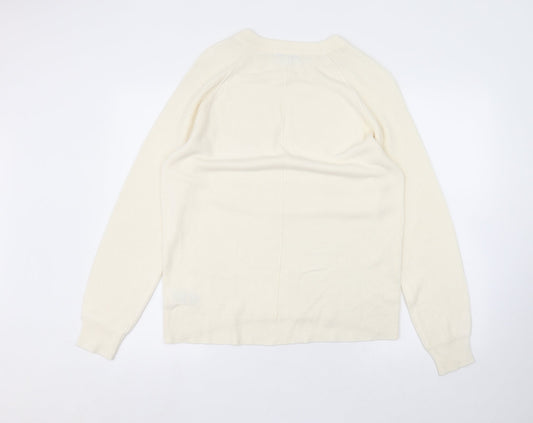 NEXT Womens White Pullover Jumper Size S